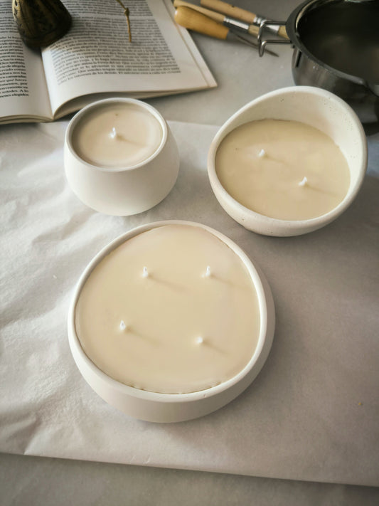 TRÍO DE VELAS ALBA - aromáticas y artesanas
