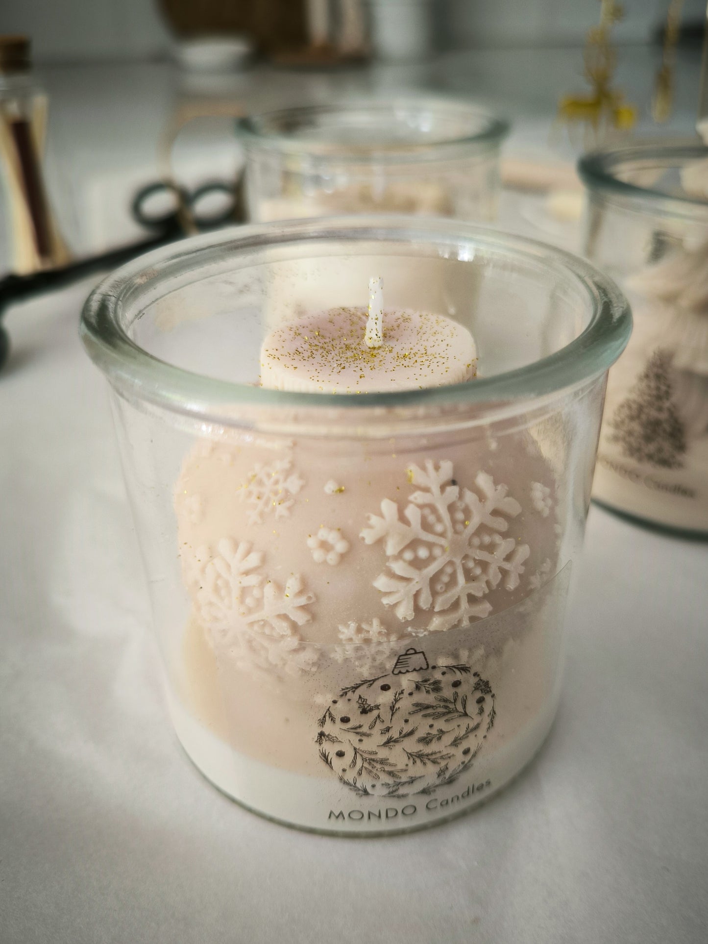 VELA EN VIDRIO - NAVIDAD 🎄