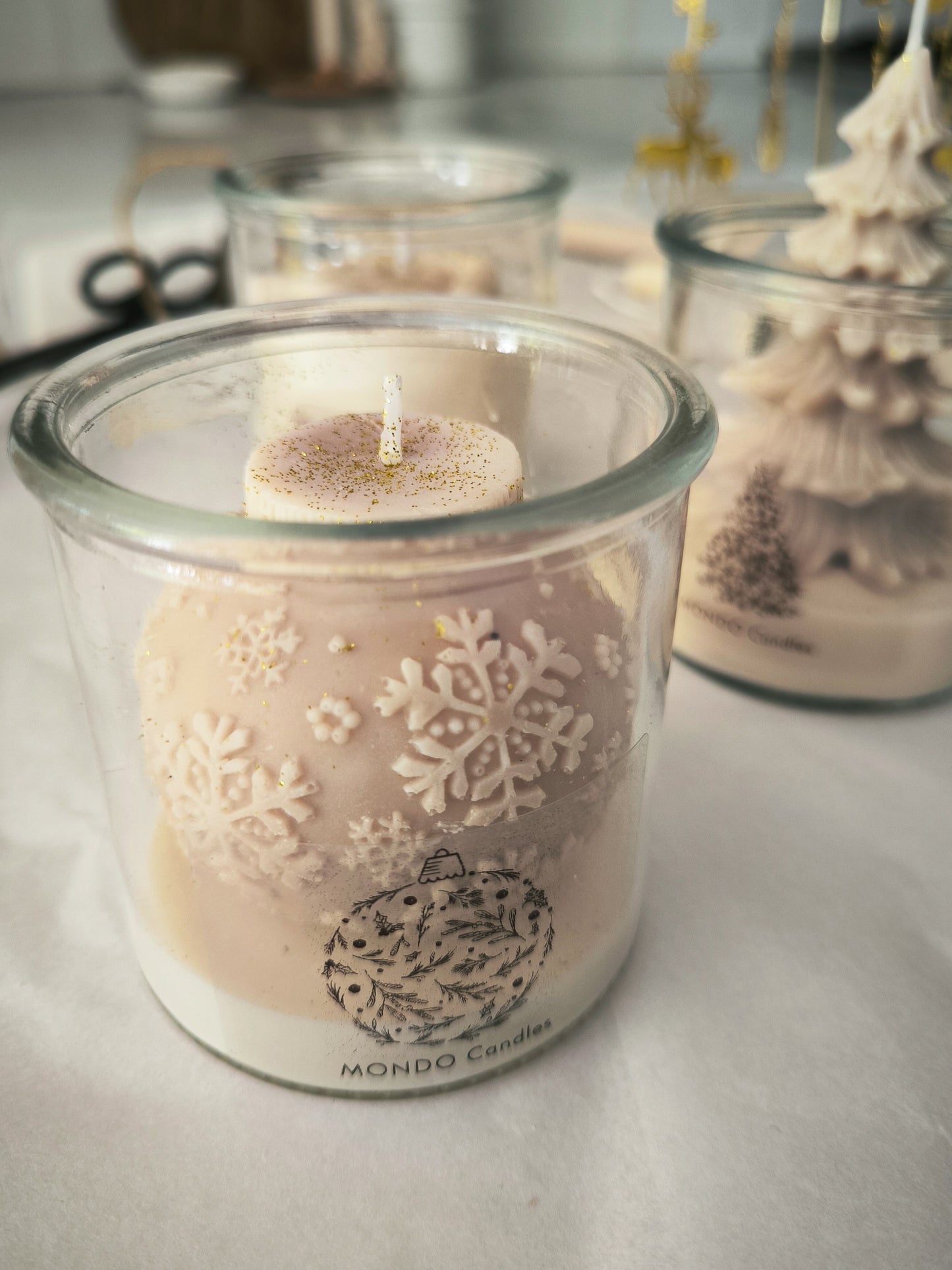 VELA EN VIDRIO - NAVIDAD 🎄