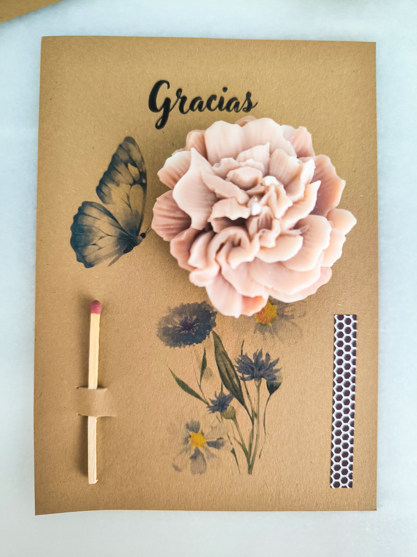 TARJETA VELA "GRACIAS"