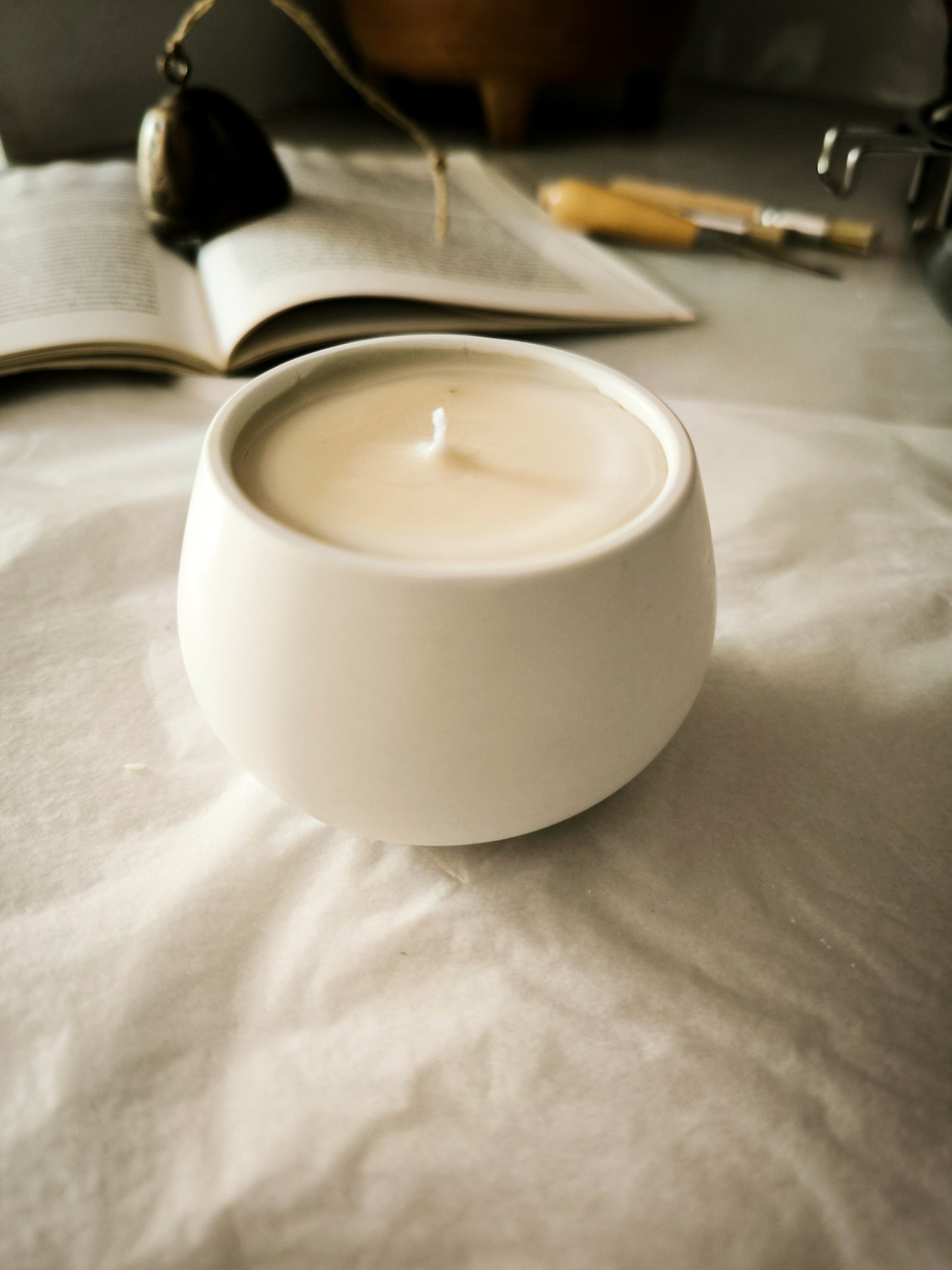 VELA ALBA pequeña - artesana y aromática
