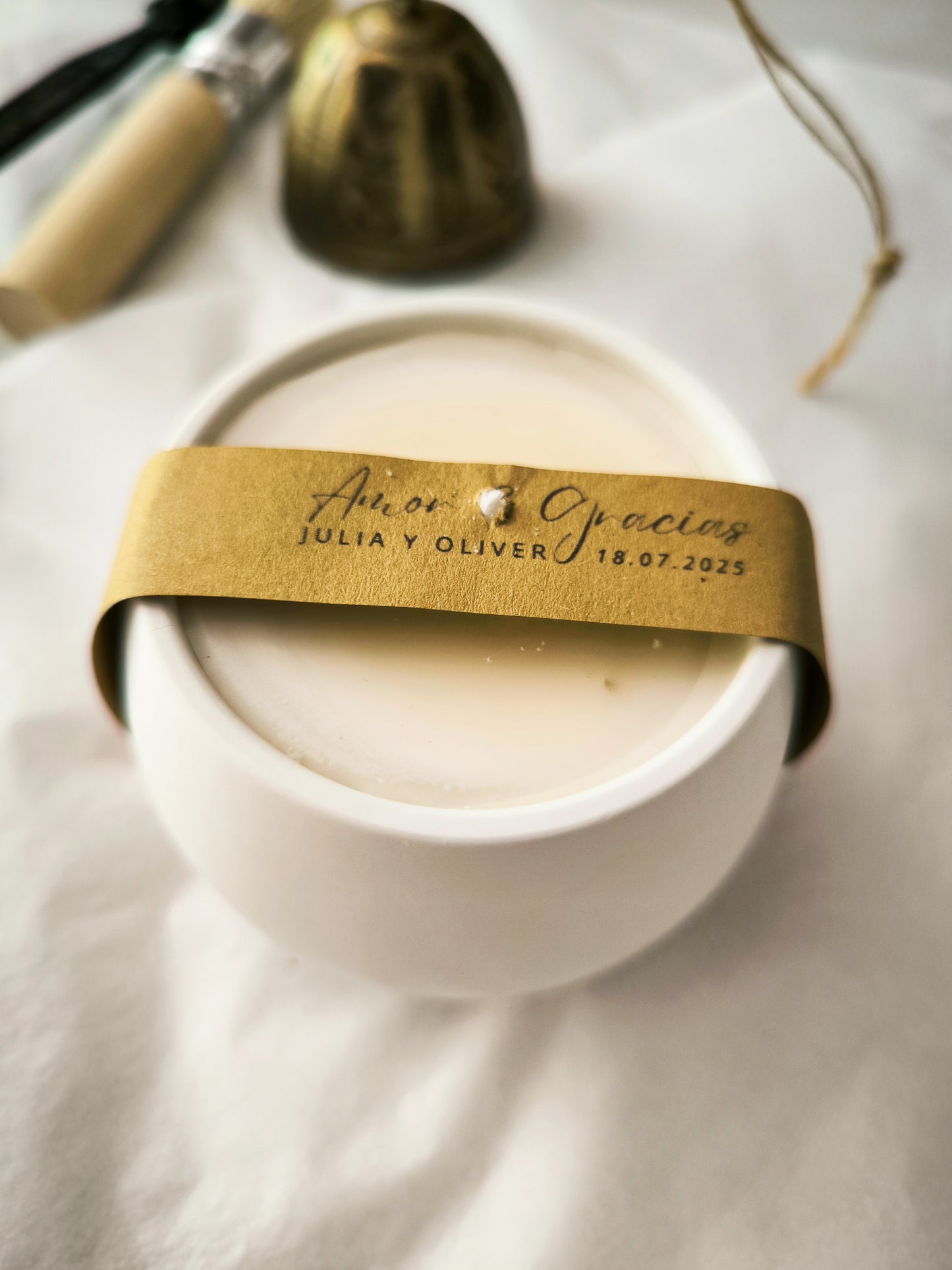 VELA ALBA pequeña - artesana y aromática
