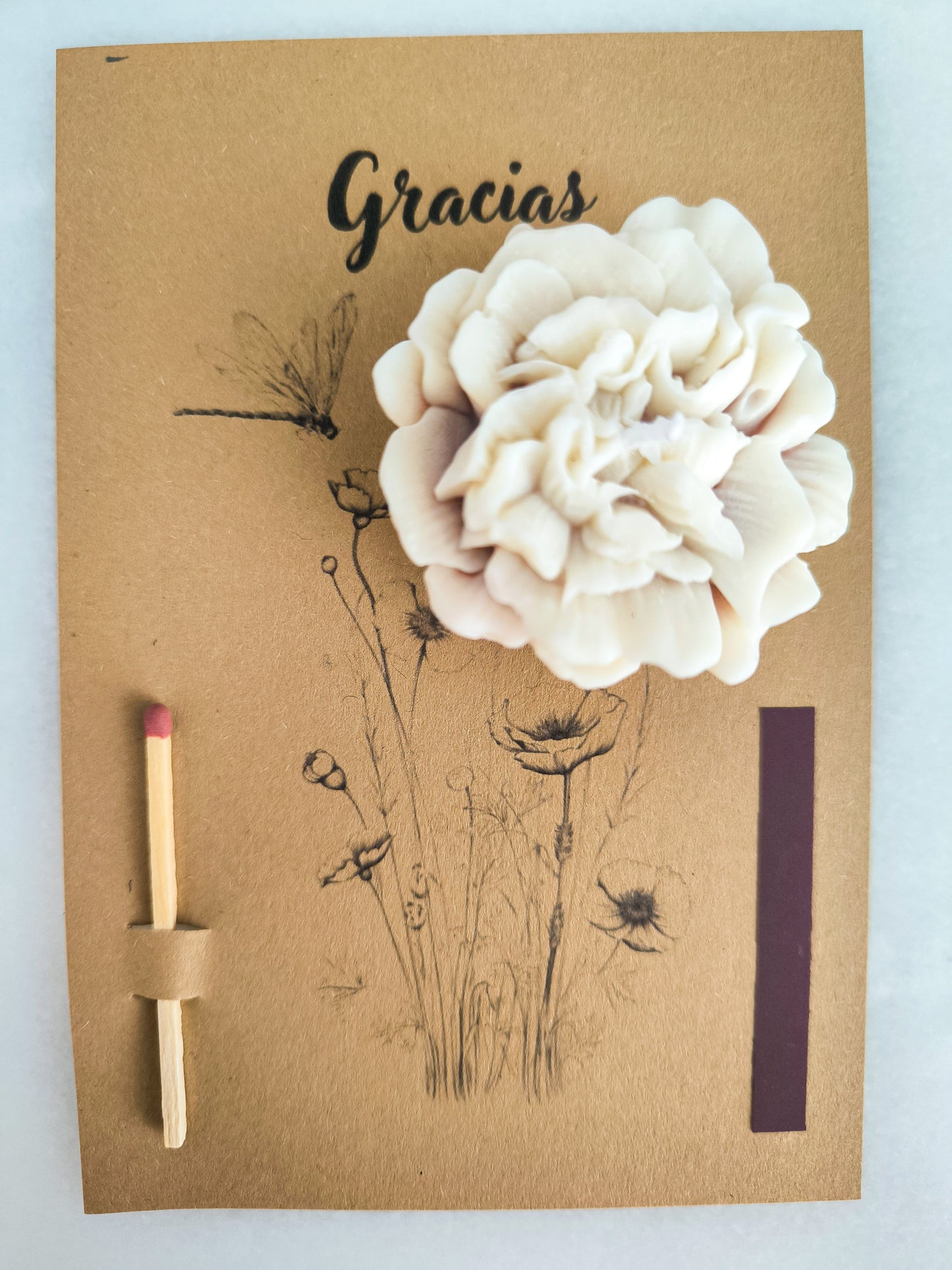 TARJETA VELA "GRACIAS"