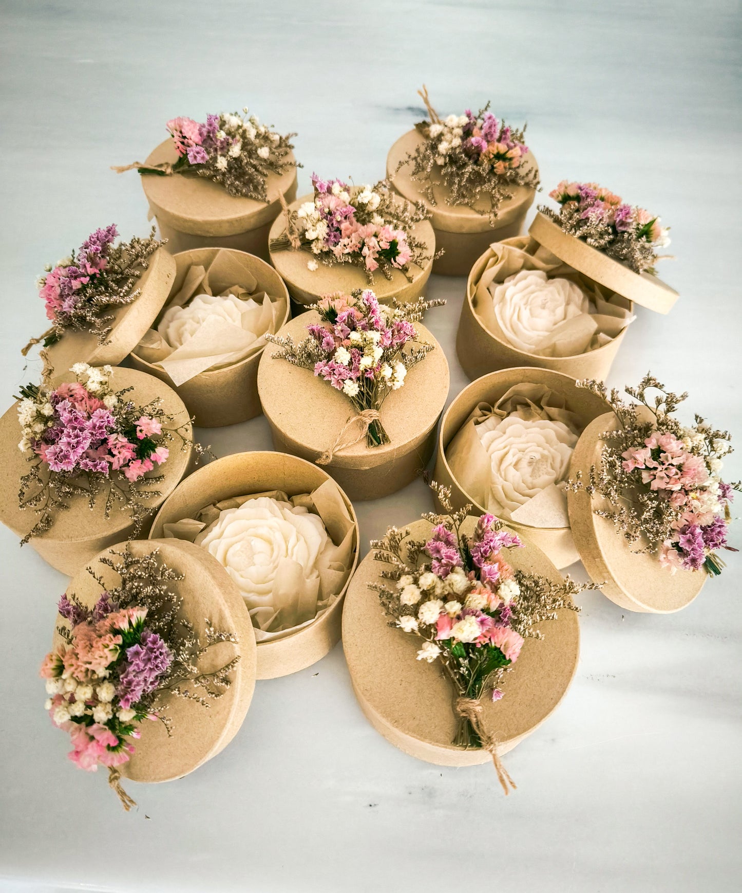 CAJA FLORAL - VELA PEONÍA AROMÁTICA