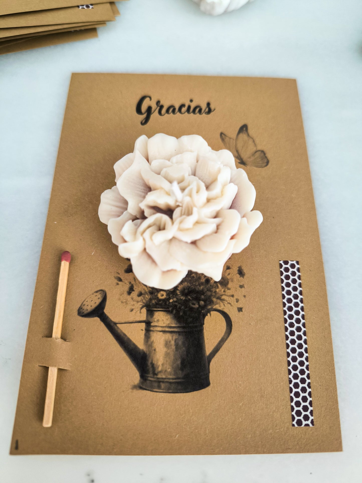 TARJETA VELA "GRACIAS"