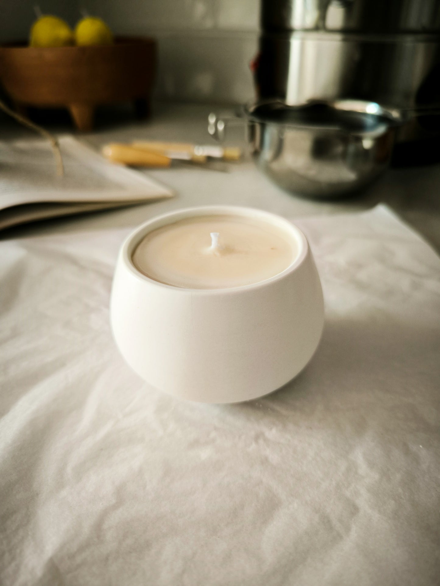 VELA ALBA pequeña - artesana y aromática