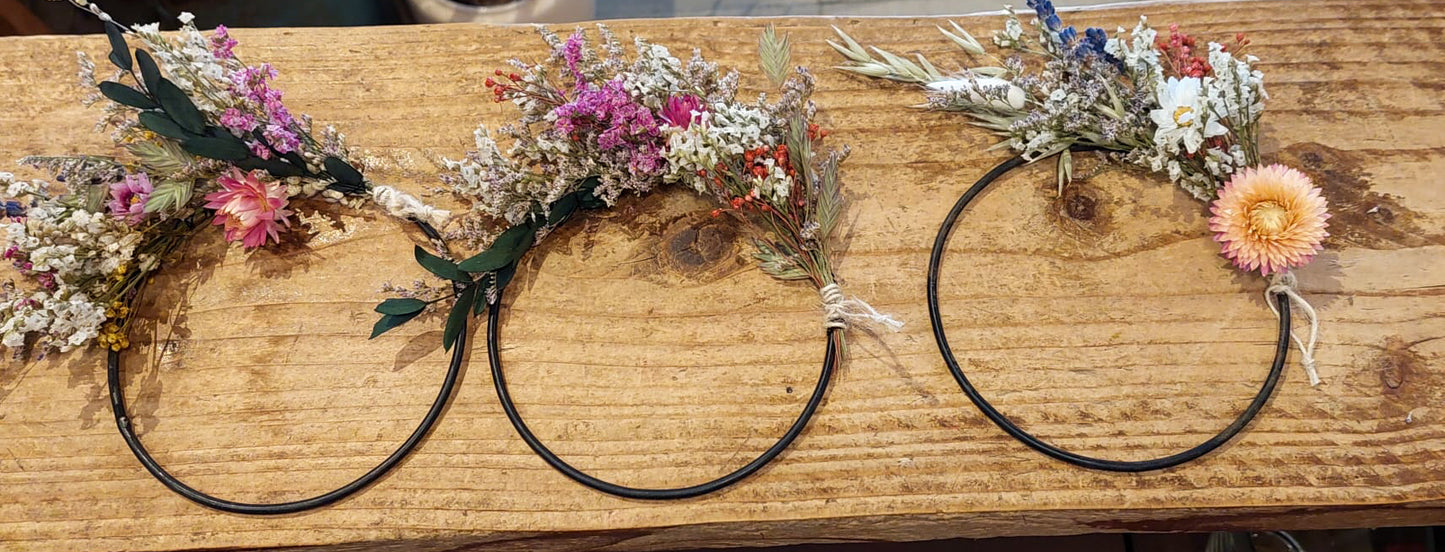 ARO FLORAL METÁLICO