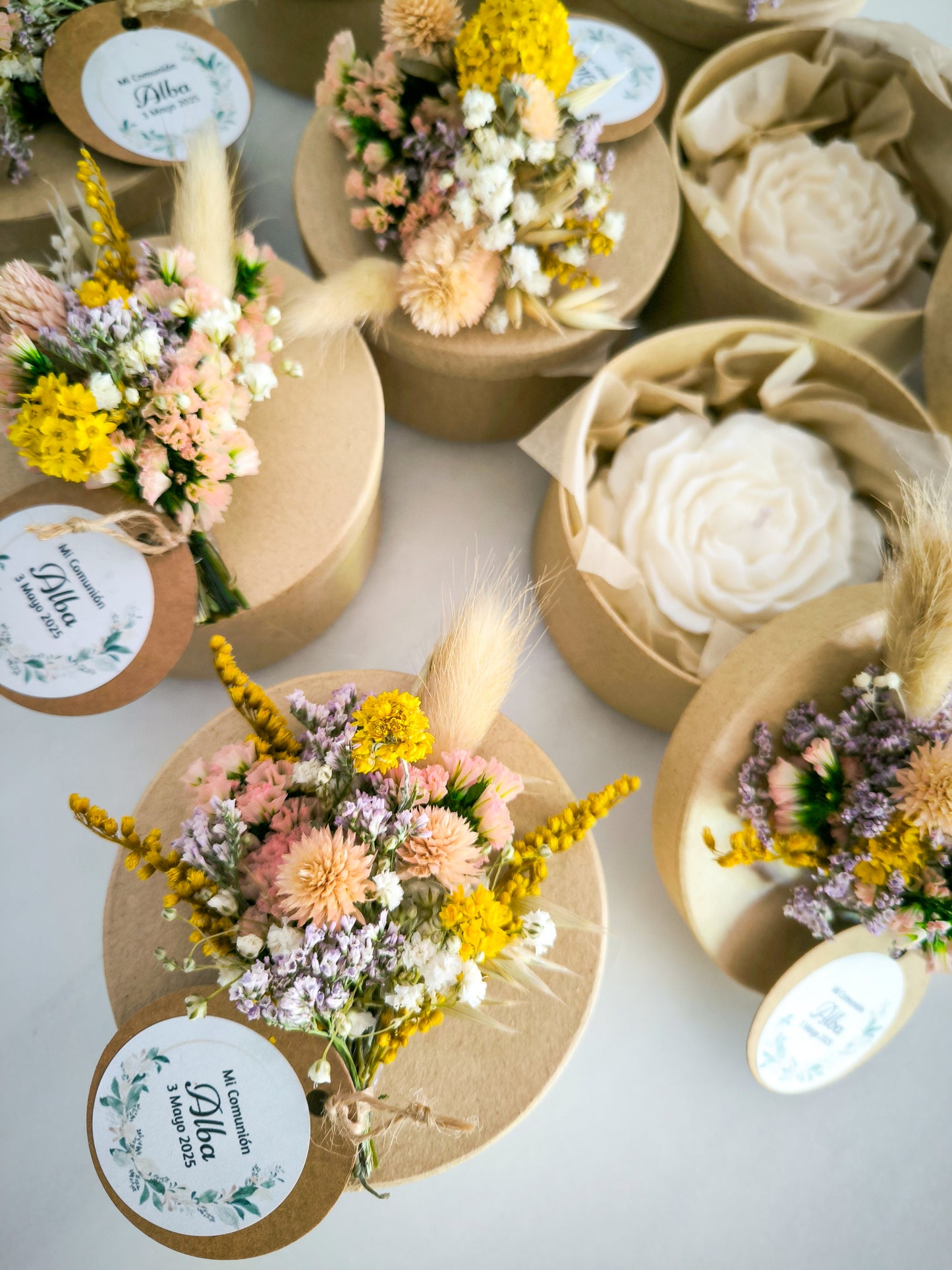 CAJA FLORAL - VELA PEONÍA AROMÁTICA