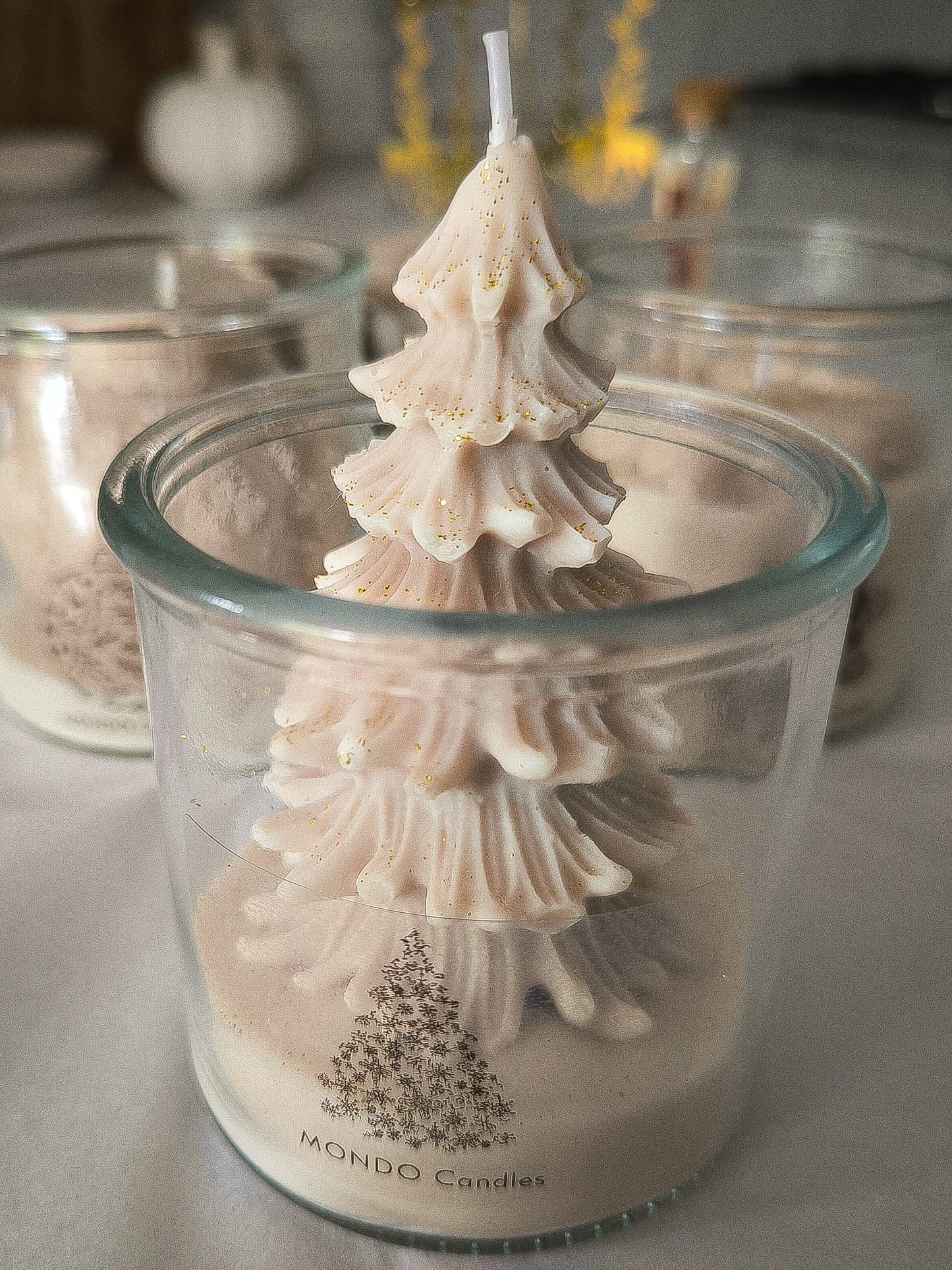 VELA EN VIDRIO - NAVIDAD 🎄