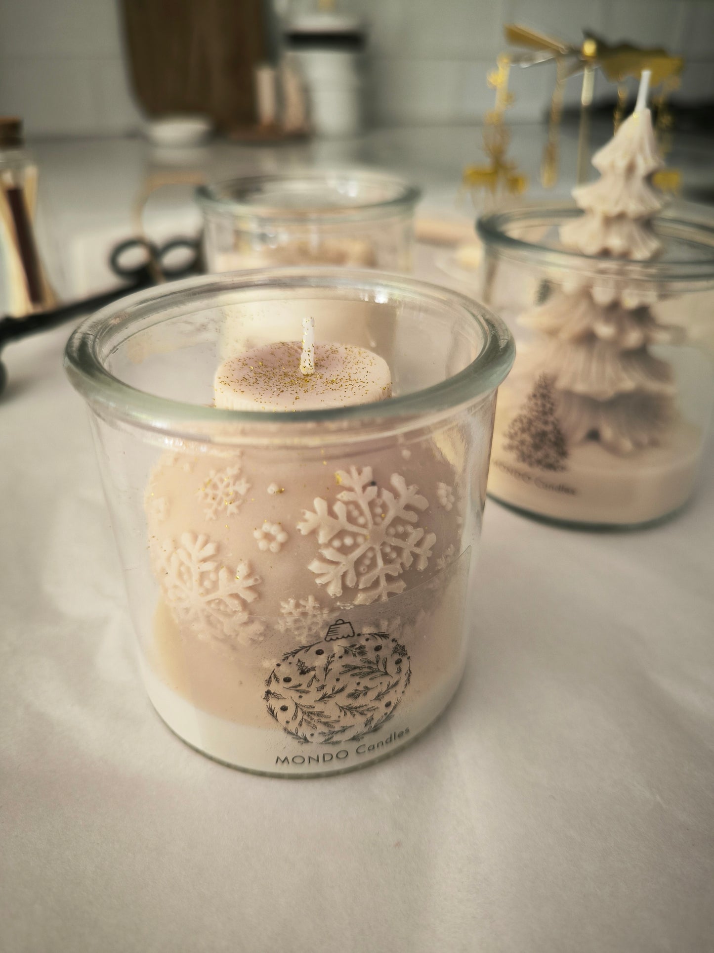 VELA EN VIDRIO - NAVIDAD 🎄
