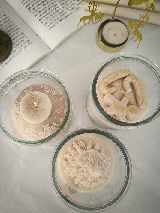 VELA EN VIDRIO - NAVIDAD 🎄